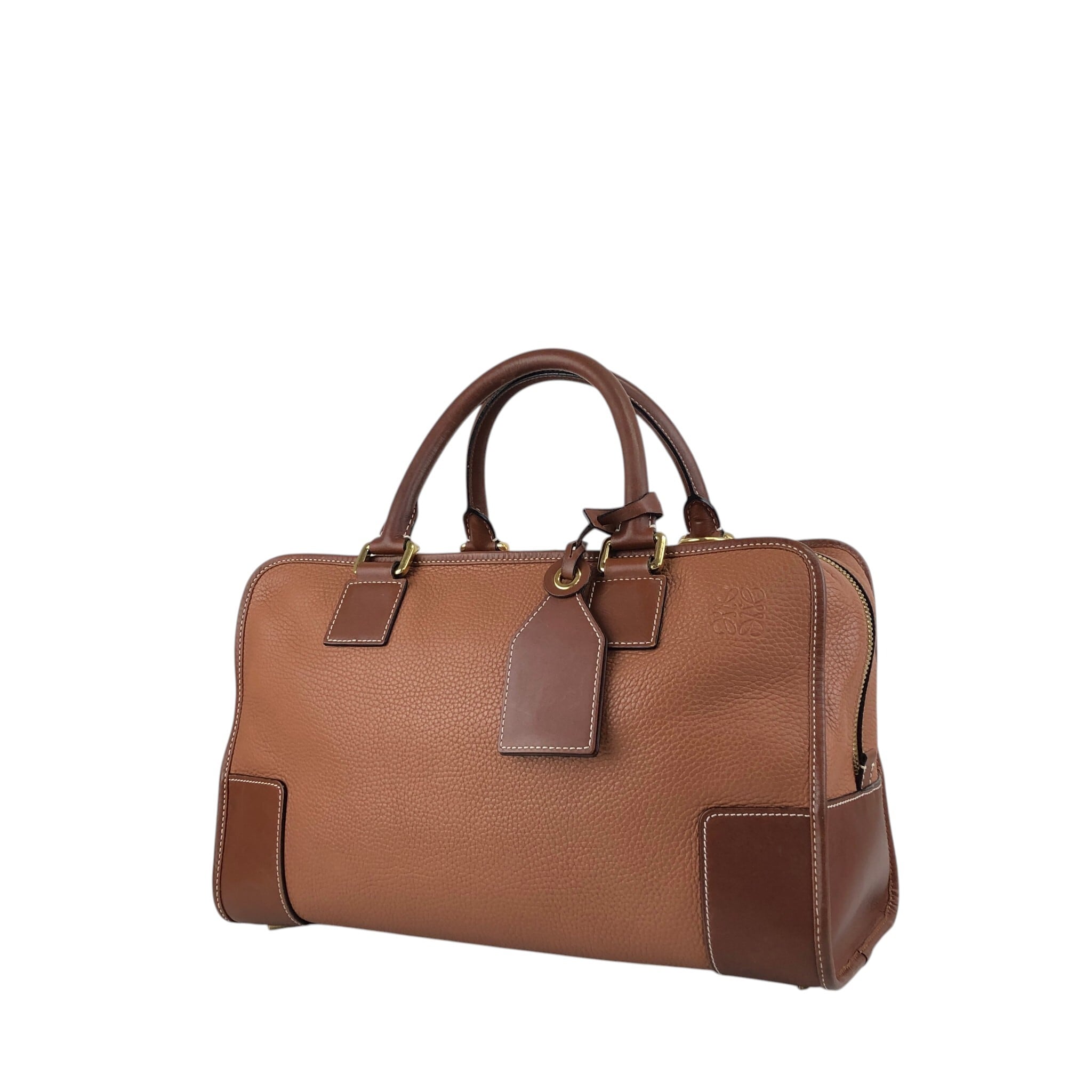 希少✨ ロエベ アマソナ50 ボストンバッグ ヴィンテージ スエード レザー LOEWE ロエベ アマソナ36 ハンドバッグ ピンクブラウン アナグラム