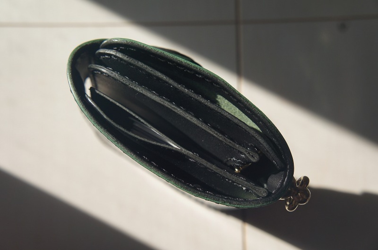 【プレミアムウォレット】ルガトショルダーのバイカーズショートウォレット【グリーン】の画像15