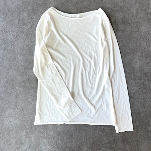 cotton cut&sew boat neck pullover  コットンカットソーボートネックプルオーバー  evam eva