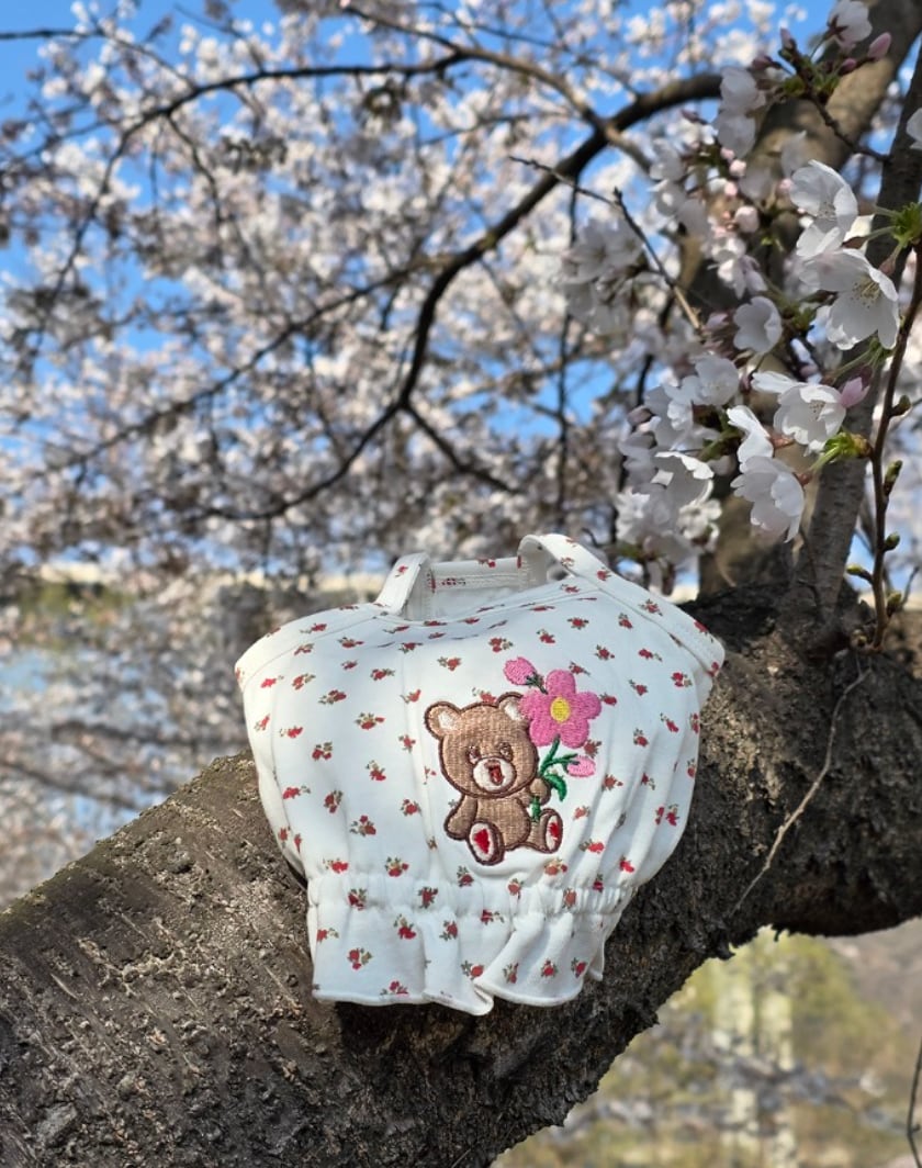 予約【eomuk】Bear Balloon Top (floral)