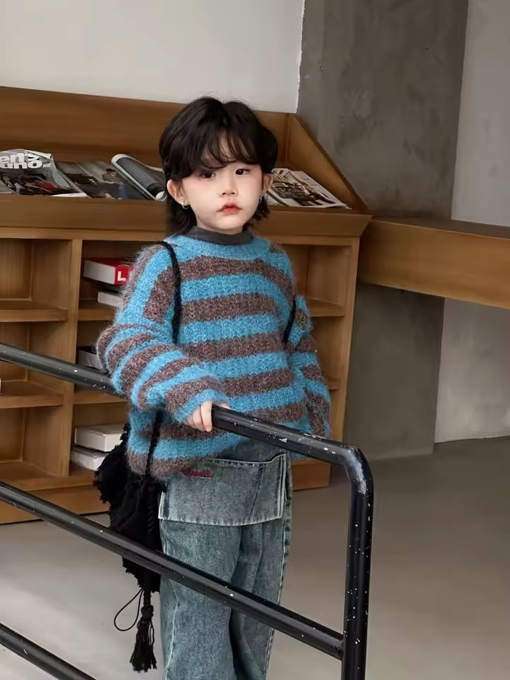 ボーダーニットトップス