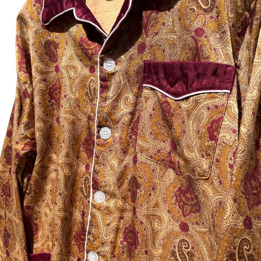 Euro Vintage Paisley Pattern Pajamas Shirt [1960s-] EURO Vintage