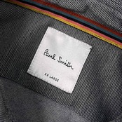 Paul Smith ポールスミス ポケット BD ボタンダウン 鹿の子 半袖 ポロシャツ XXL/大きいサイズ グレー系 メンズ