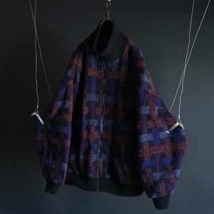 Made in Germany over silhouette reversible design zip-up blouson