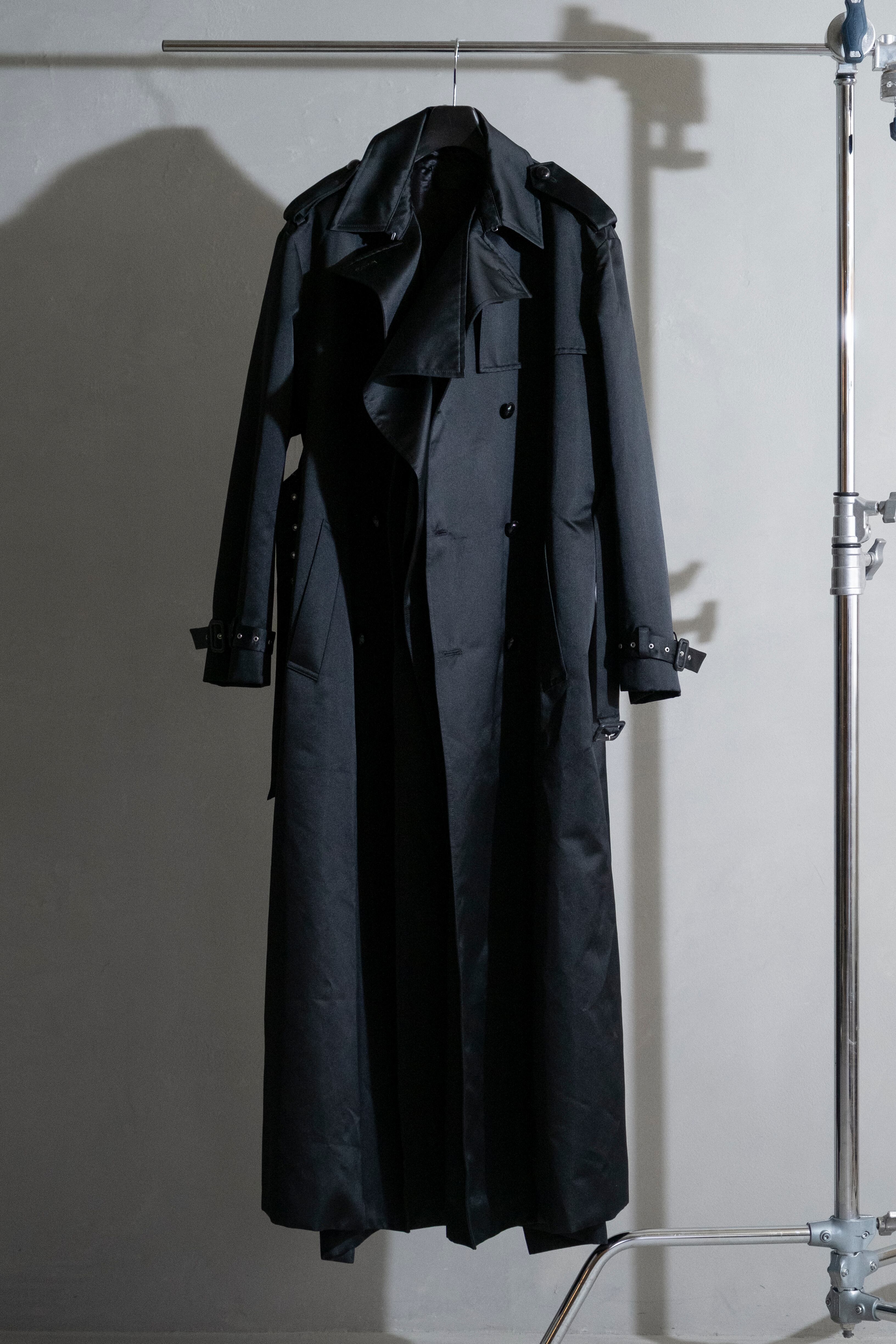 KEISUKEYOSHIDA leather trench coat