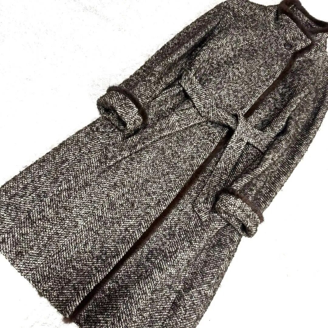 キャメル(らくだ)お素材★ラルフローレン★着丈123㎝★ダブルロングコート ☆Ralph Lauren☆ラルフローレン☆ダブルキャメルヘアロング