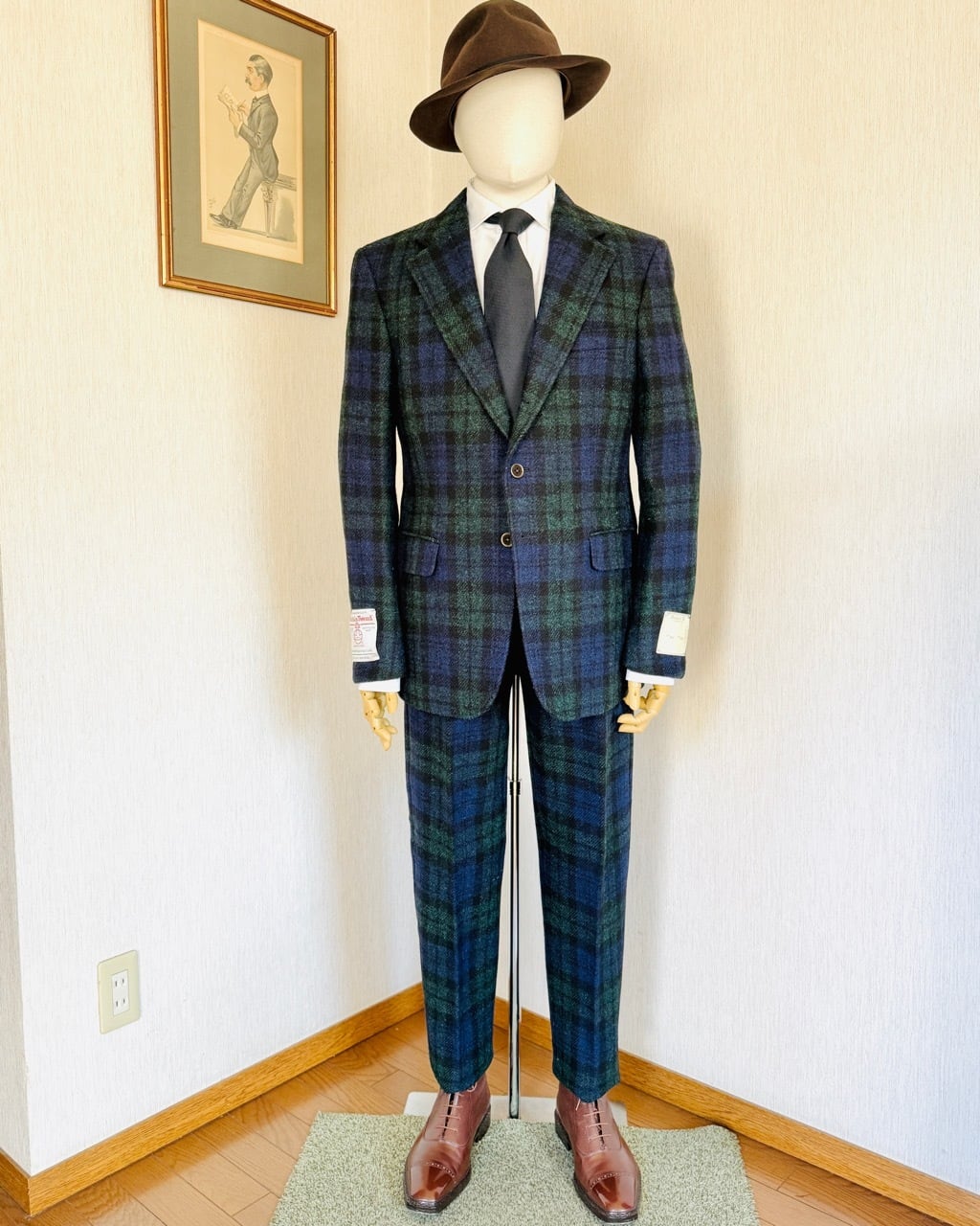 新品 RRL+サウスウィック ハリスツイード ブラックウォッチ