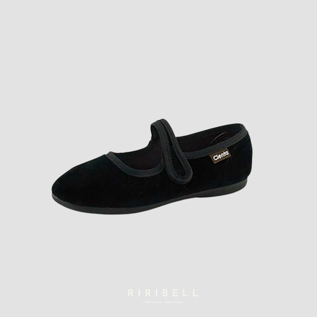 予約【Cienta】ベロア バレエシューズ Velour Shoes 500-075 / Negro(Black) / 10月末〜11月上旬入荷予定