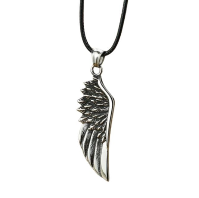 Vintage Gothic Feather Angel Wings Pendant Choker