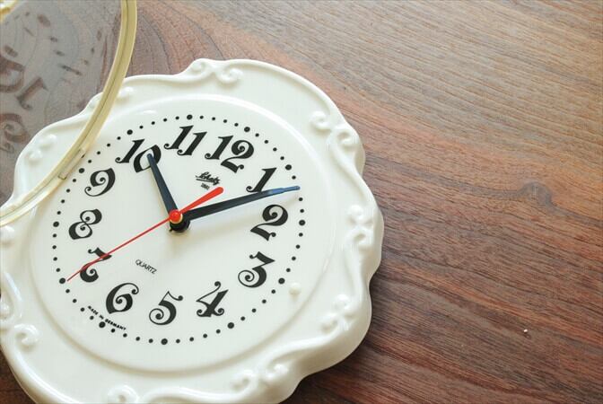 ドイツ製 Shatz 陶器フレーム 壁時計 ヴィンテージ 壁掛け時計