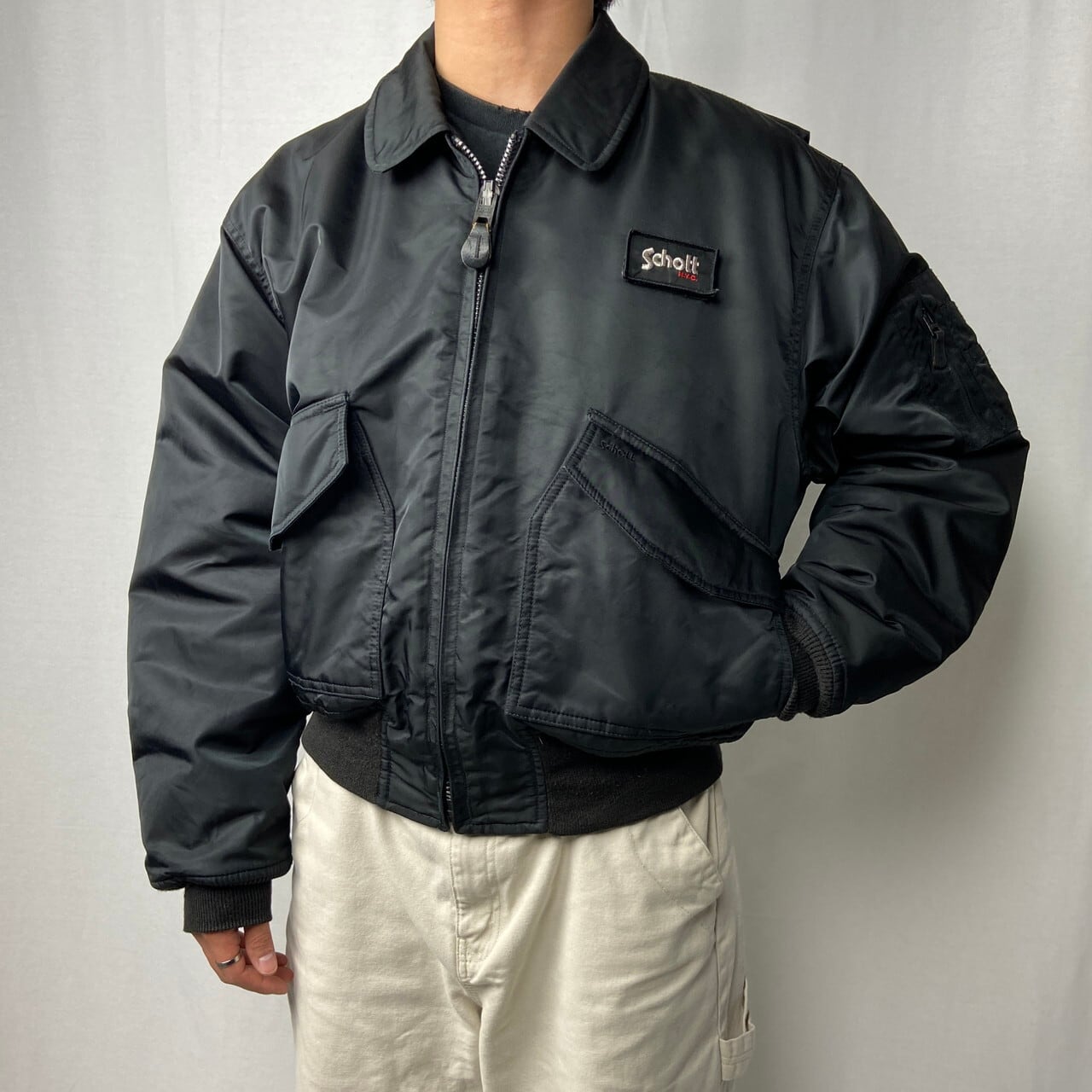 Schott ショット CWU-R ミリタリー フライトジャケット メンズM 古着 