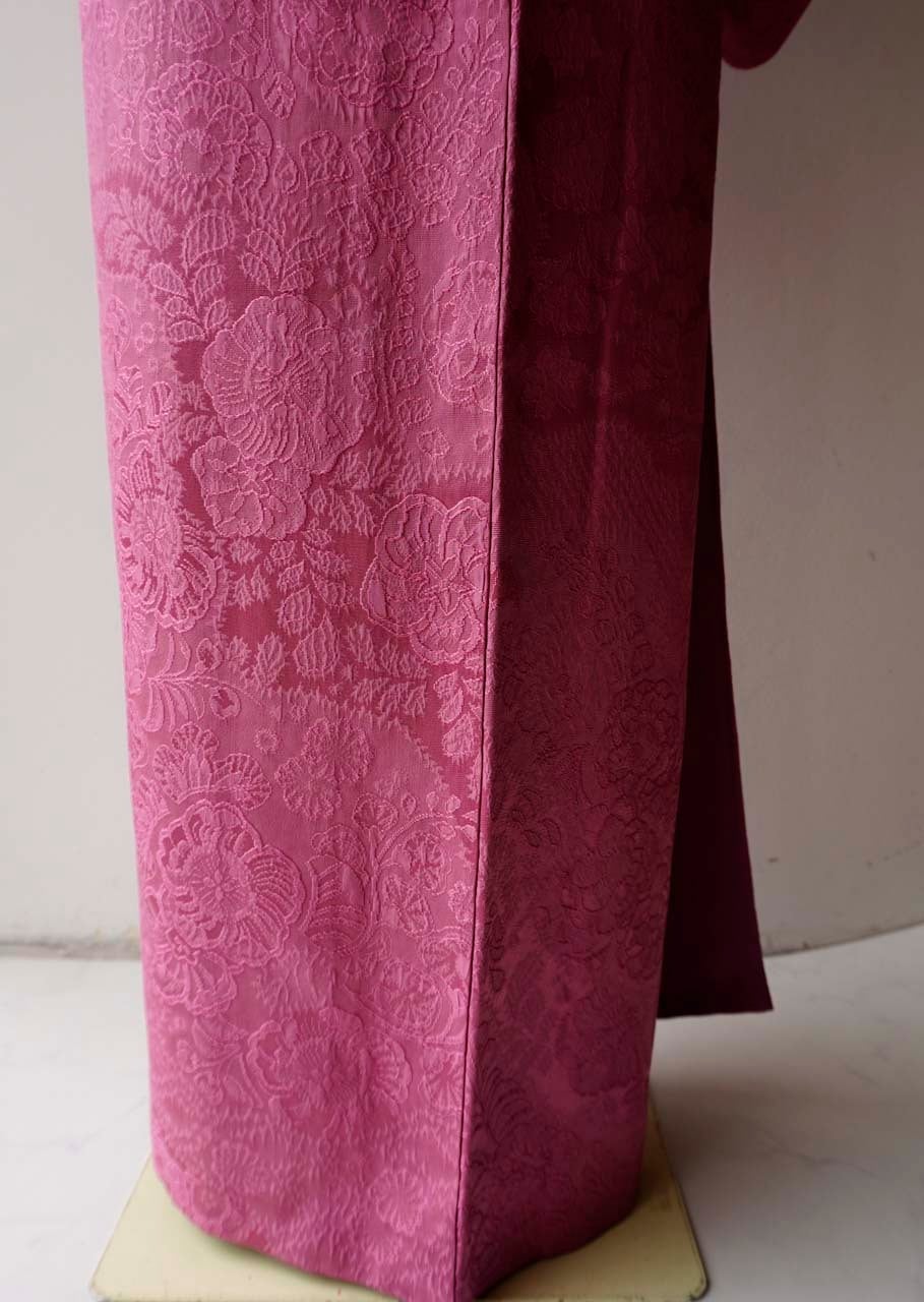 袷】躑躅色 辻が花地紋 色無地 | 大山キモノ・ちぇらうなぼるた