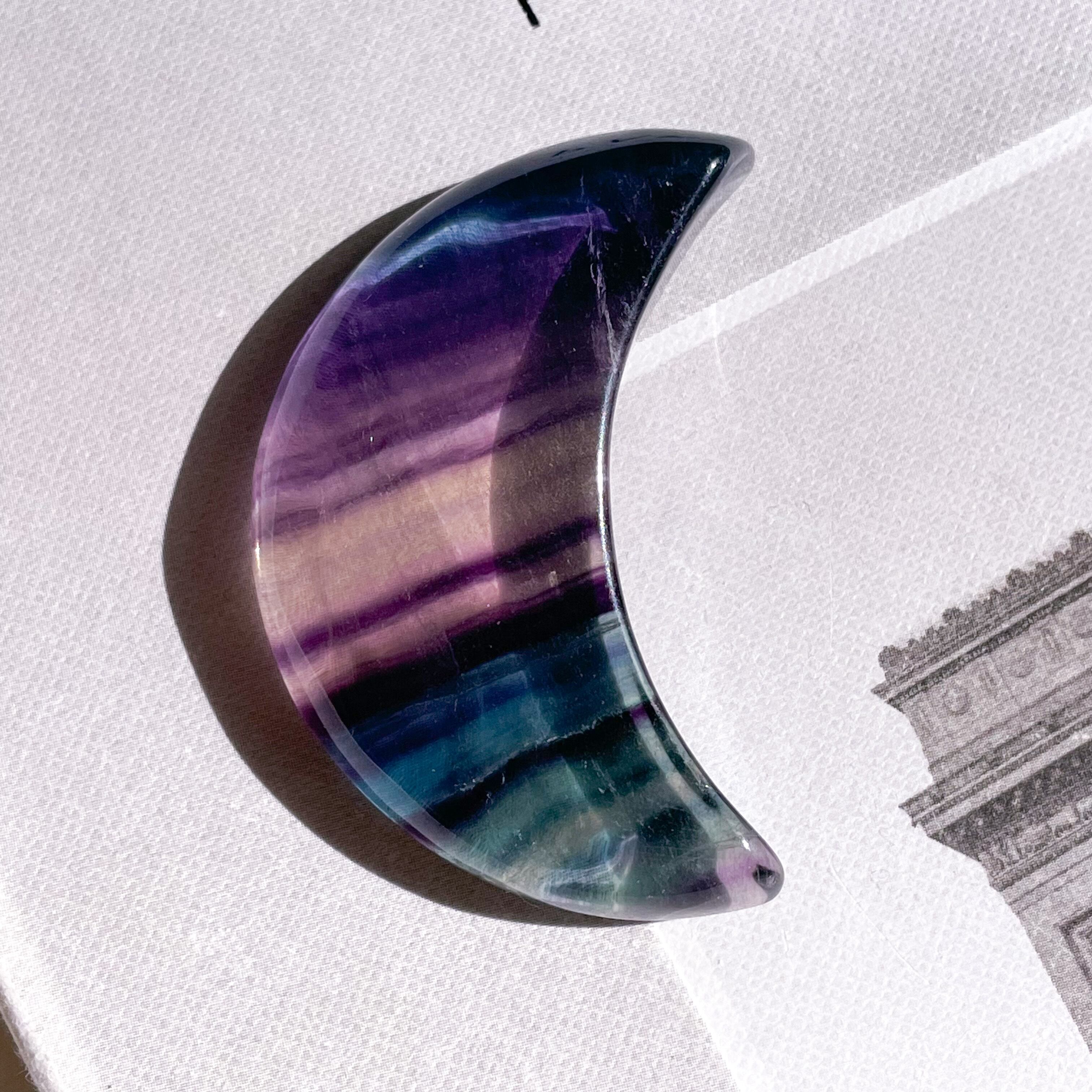Rainbow Fluorite Moon 2 ✧ レインボーフローライト