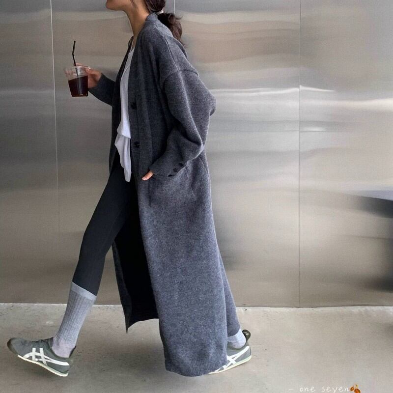 long sweater cardigan W00079