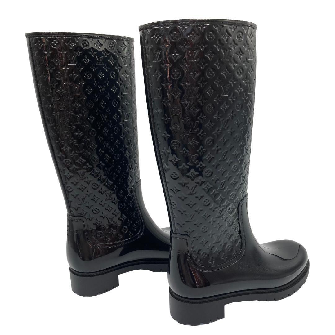 新品同様】LOUIS VUITTON ルイヴィトン レインブーツ 長靴 ブラック 39  