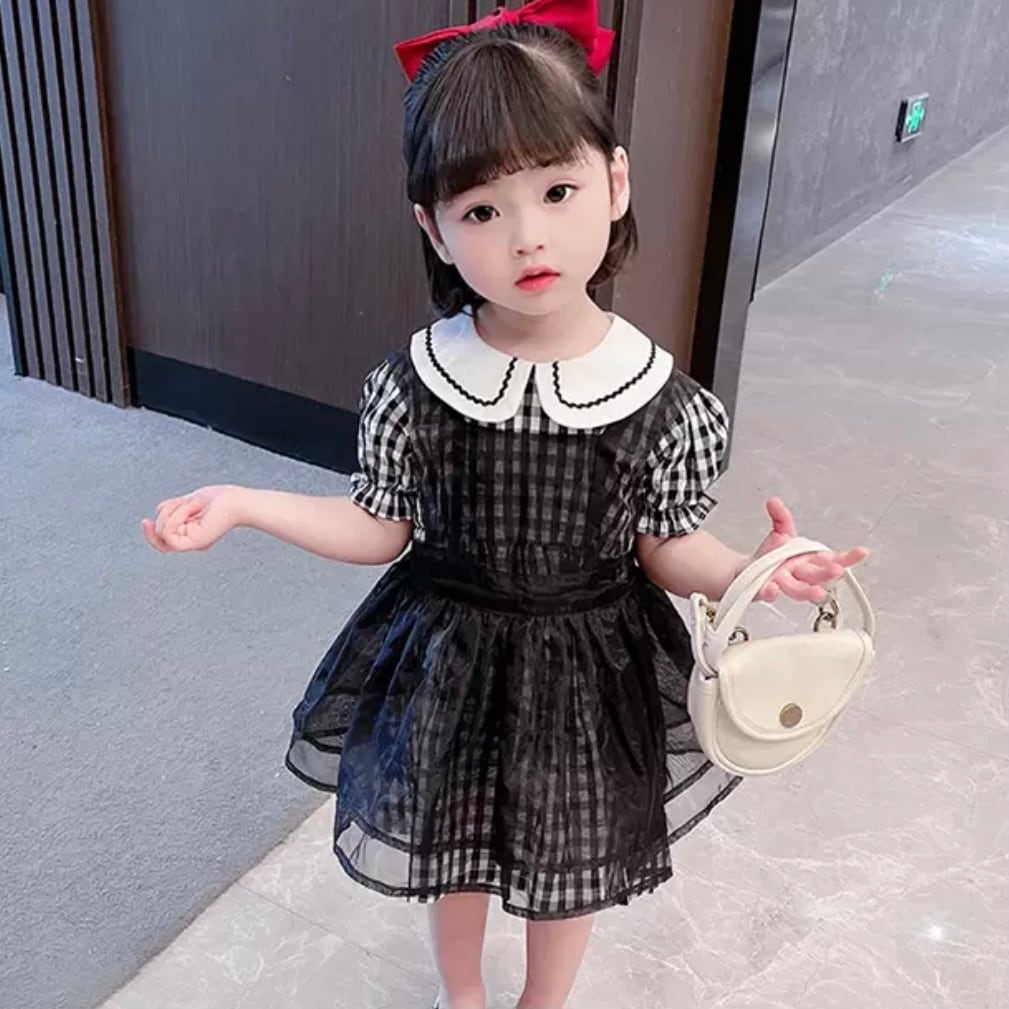 バーバリー 襟付きスモッキングワンピース 130cm Burberry ワンピース