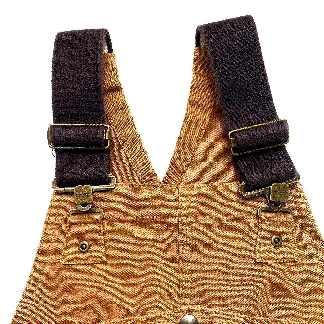 USA古着 カーハート オーバーオール つなぎ ダブルニー キャメル 36×30 Carhartt カーハート ダック地 オーバーオール ダブルニー