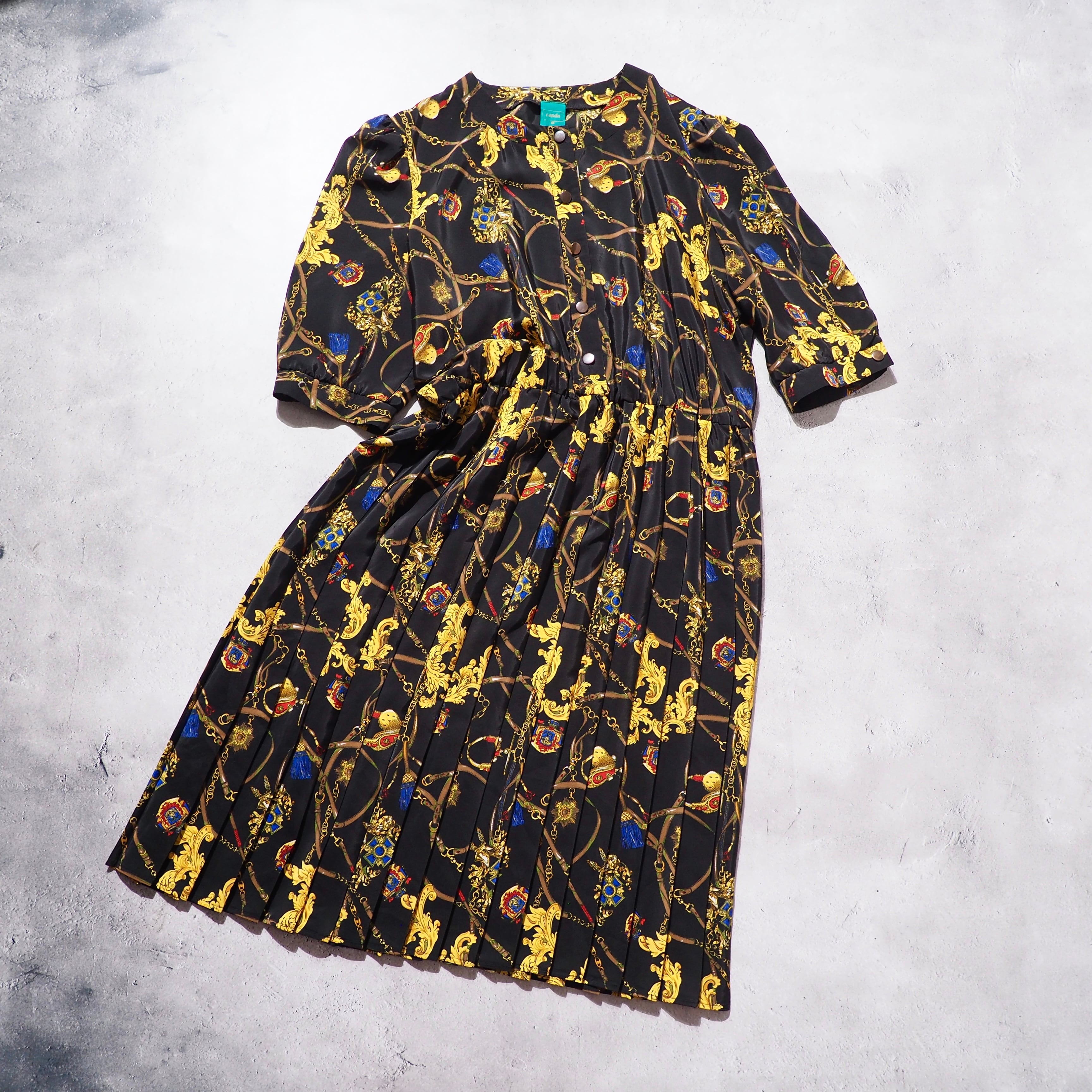 1990s Beautiful Luxury Art pattern vintage Onepiece Dress