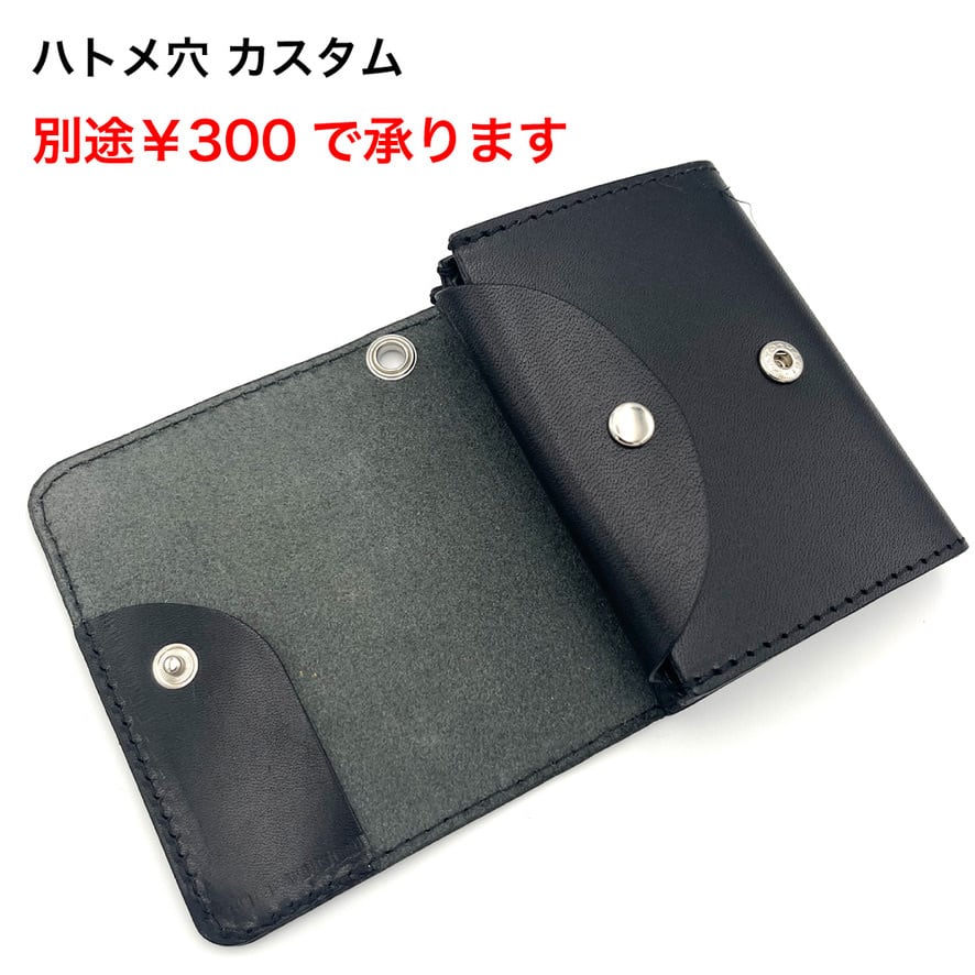 栃木レザー スタースタッズ コンパクト財布 5色展開 日本製 Made in