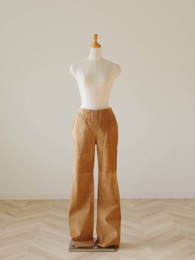 RALPH LAUREN Genuine suede Leather pants②