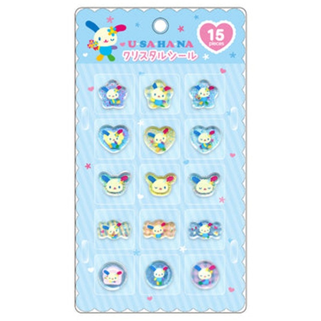 【ロット販売】【6入】ウサハナ クリスタルシール ブルー(8321435)