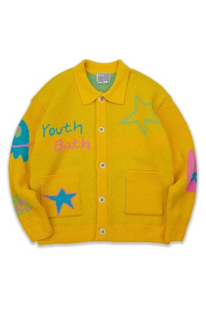 [YOUTHBATH] Ghost cardigan yellow 正規品 韓国ブランド 韓国通販 韓国代行 韓国ファッション  カーディガン