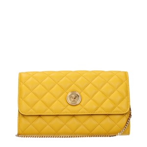 VERSACE ヴェルサーチ レディース クラッチバッグ レザー イエロー