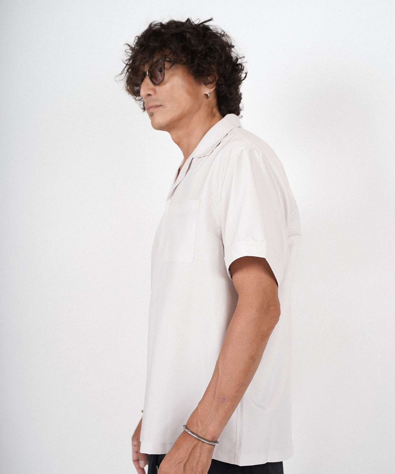 Flower back print shirt［HSS001］