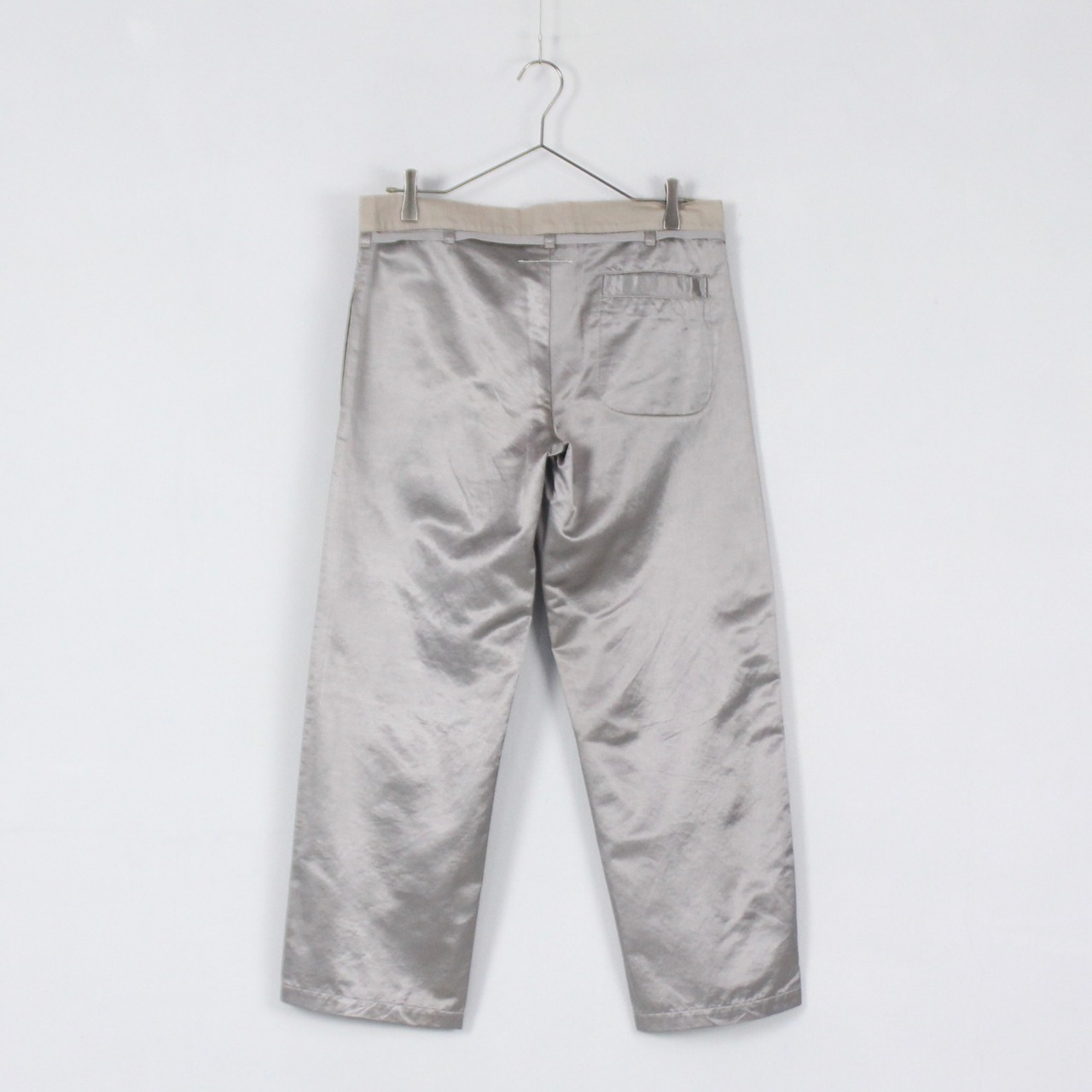 MM6 Maison Margiela グロッシー ファブリック シルバーベージュ  
