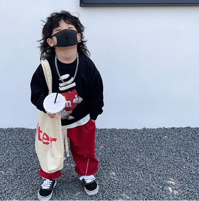 mニット帽トレーナー(黒)