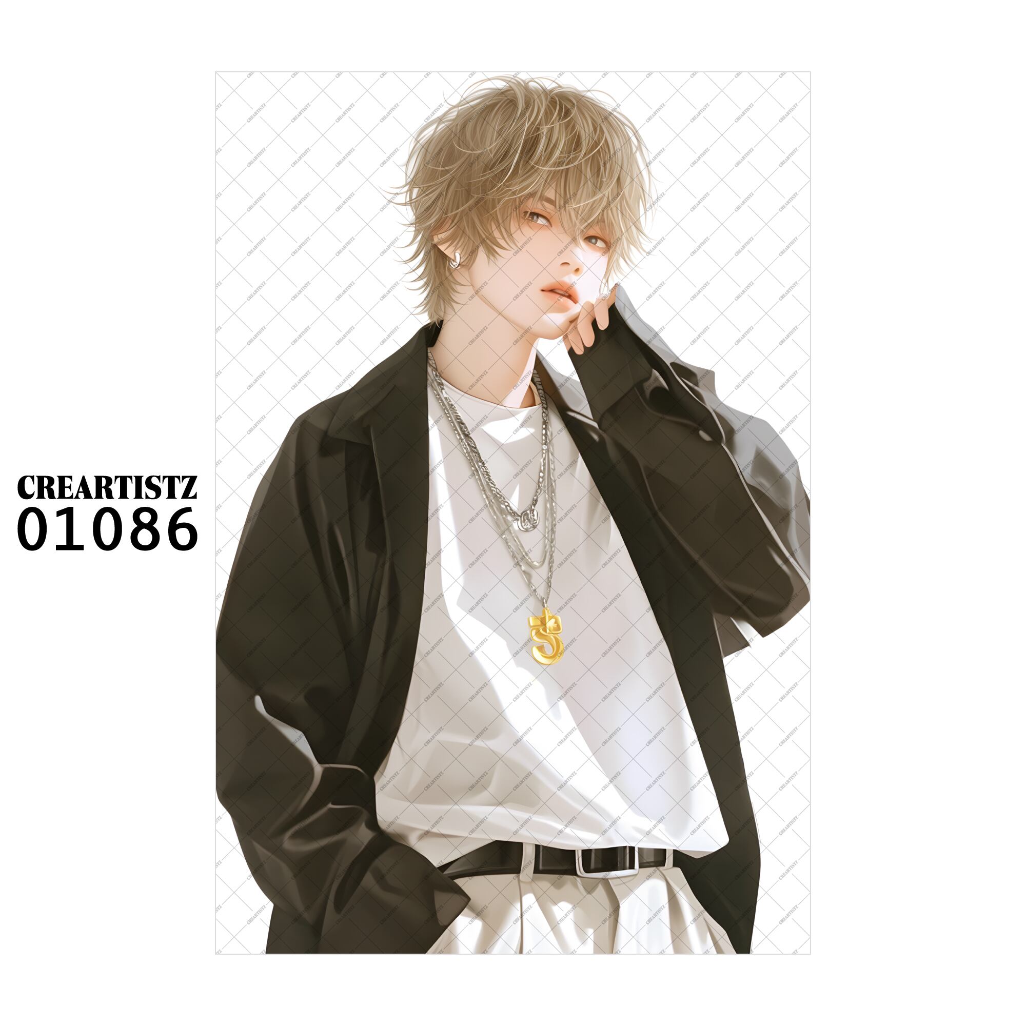 01086 ボーイ クール オリジナル ペーパー/ステッカー 4枚セット CREARTISTZ