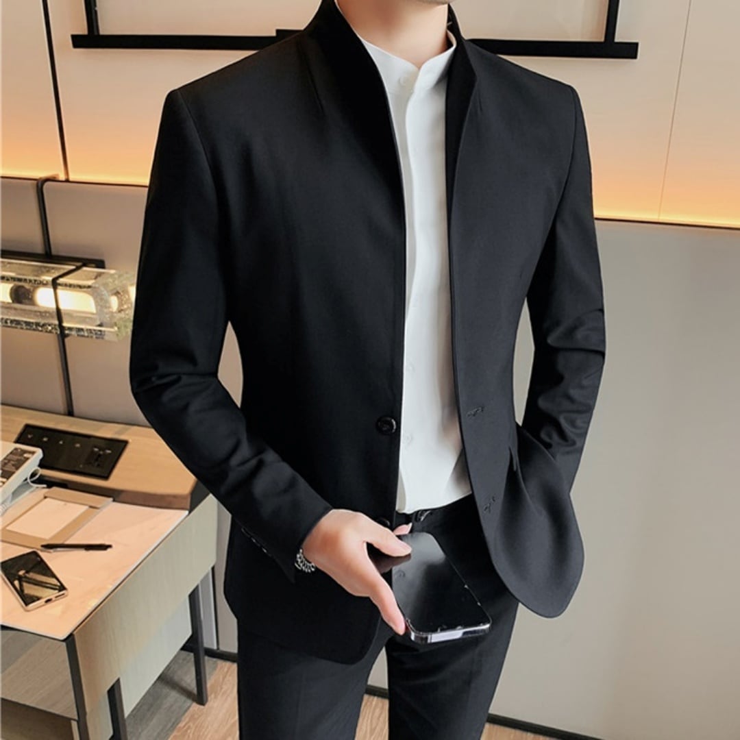 スタンドカラー シンプルエレガントジャケット 3カラー A2484 | メンズ
