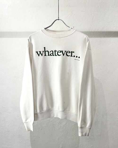 90s TULTEX "whatever" Print Sweat Shirt USA製
