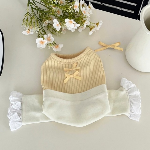 【予約】ballet core ribbon flare pants (Yellow)