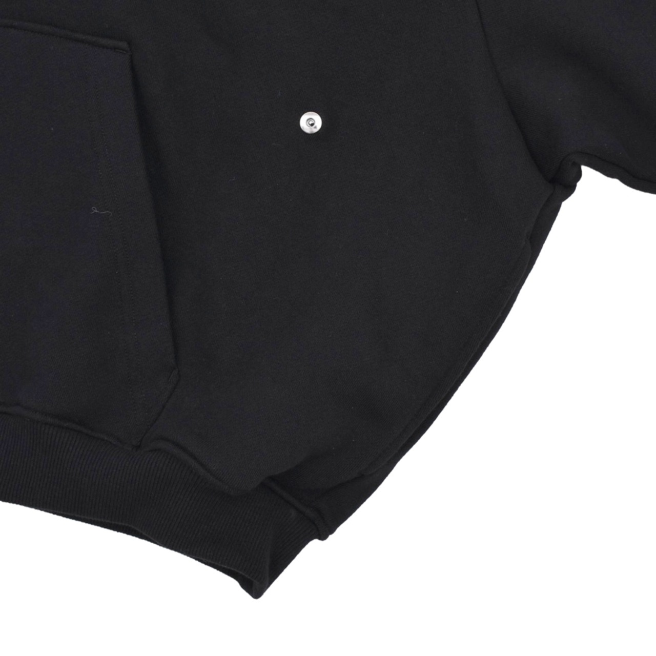 【WE11DONE】BLACK MENS SNAP-DETAIL JERSEY HOODED ZIP - 13
