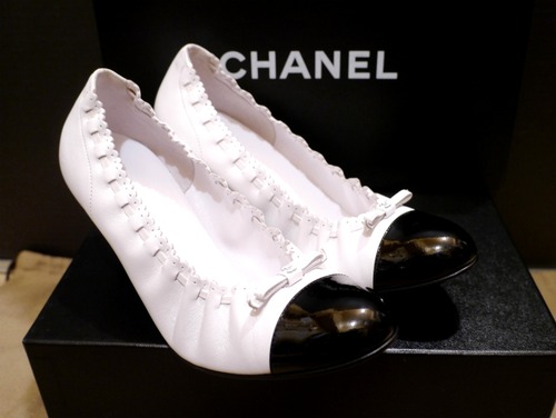 レア美◆CHANEL シャネル ギャザーデザイン レザー パンプス37◆