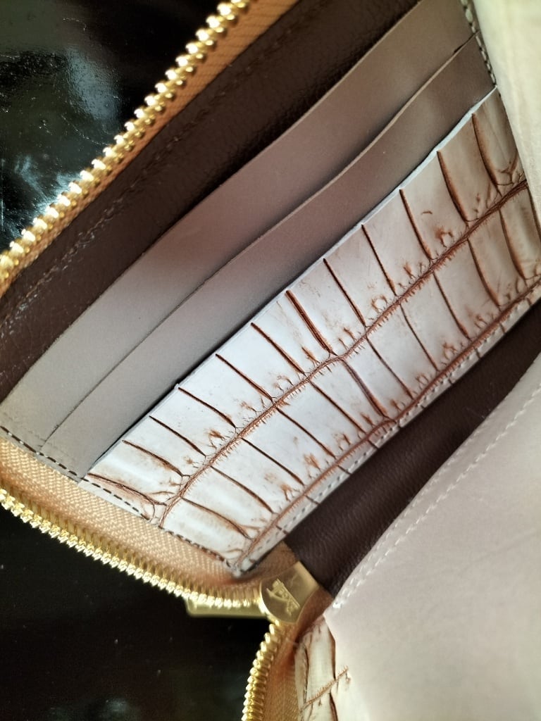 カキシブ・クロコダイルL字ファスナーウオレットA カキシブ・シラホネ・クロコダイルL字ファスナーウオレットA