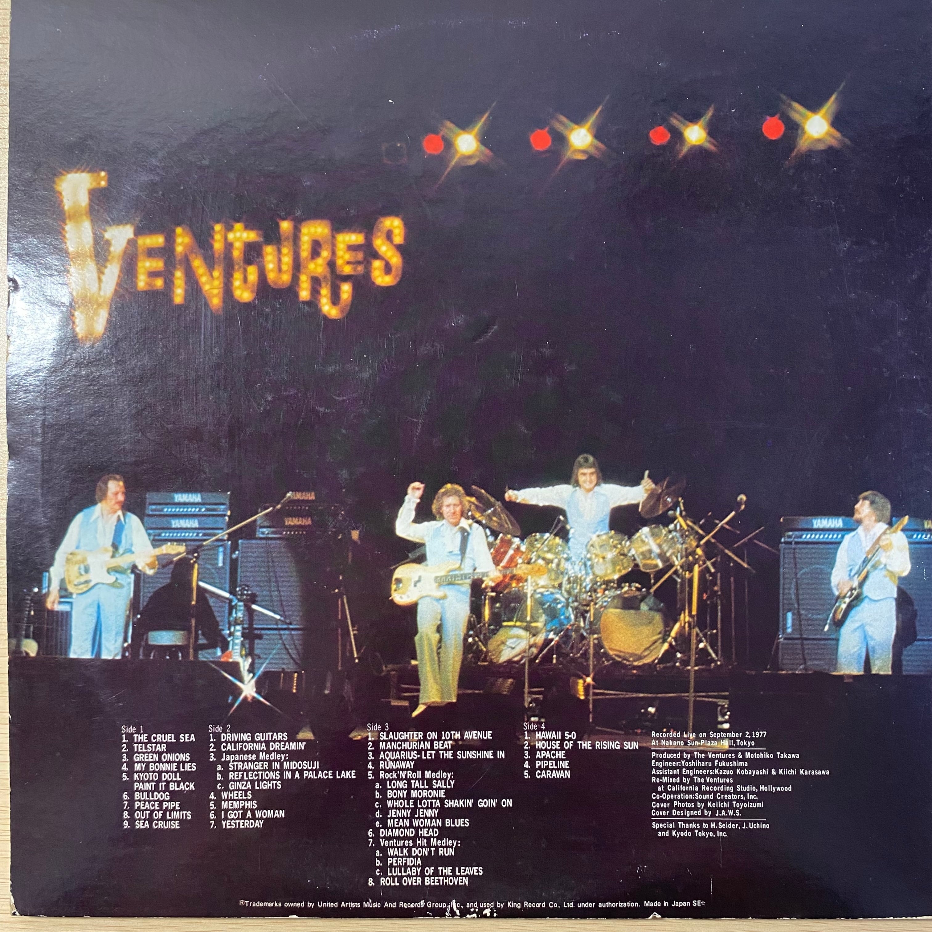 ベンチャーズ 来日公演  ライブLPレコード ベンチャーズ - Live In Japan '77 | 中古レコード通販 エバープレイ
