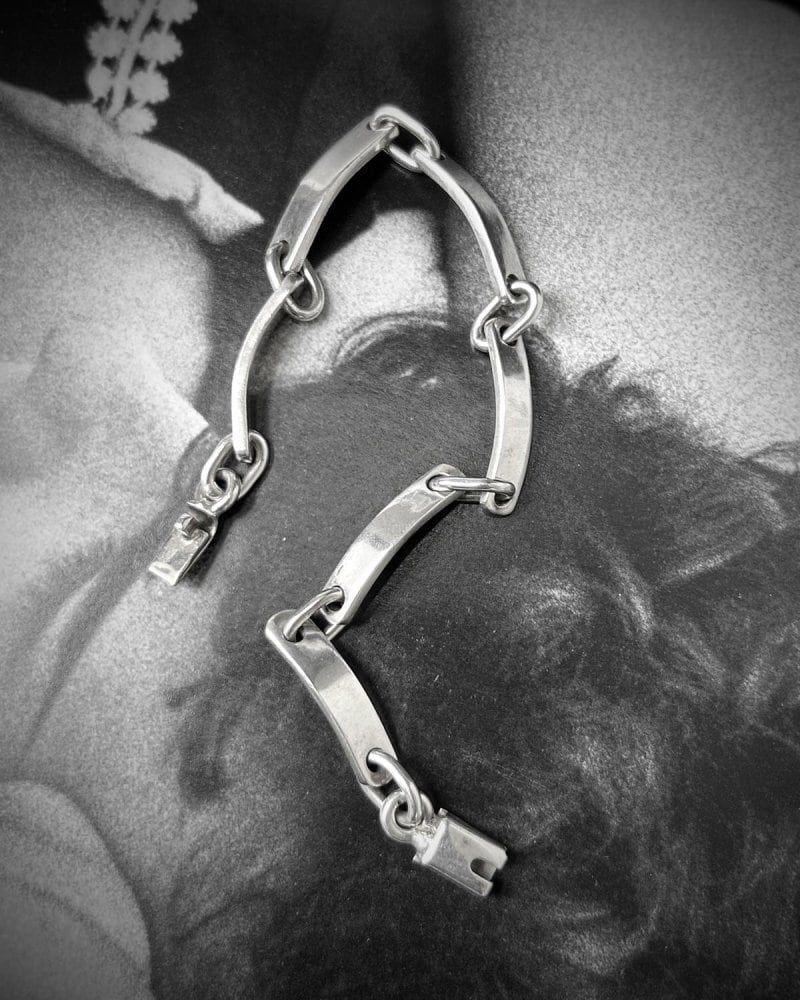 Vintage Taxco Silver Chain Bracelet [MEXICO TAXCO SILVER] Narrow