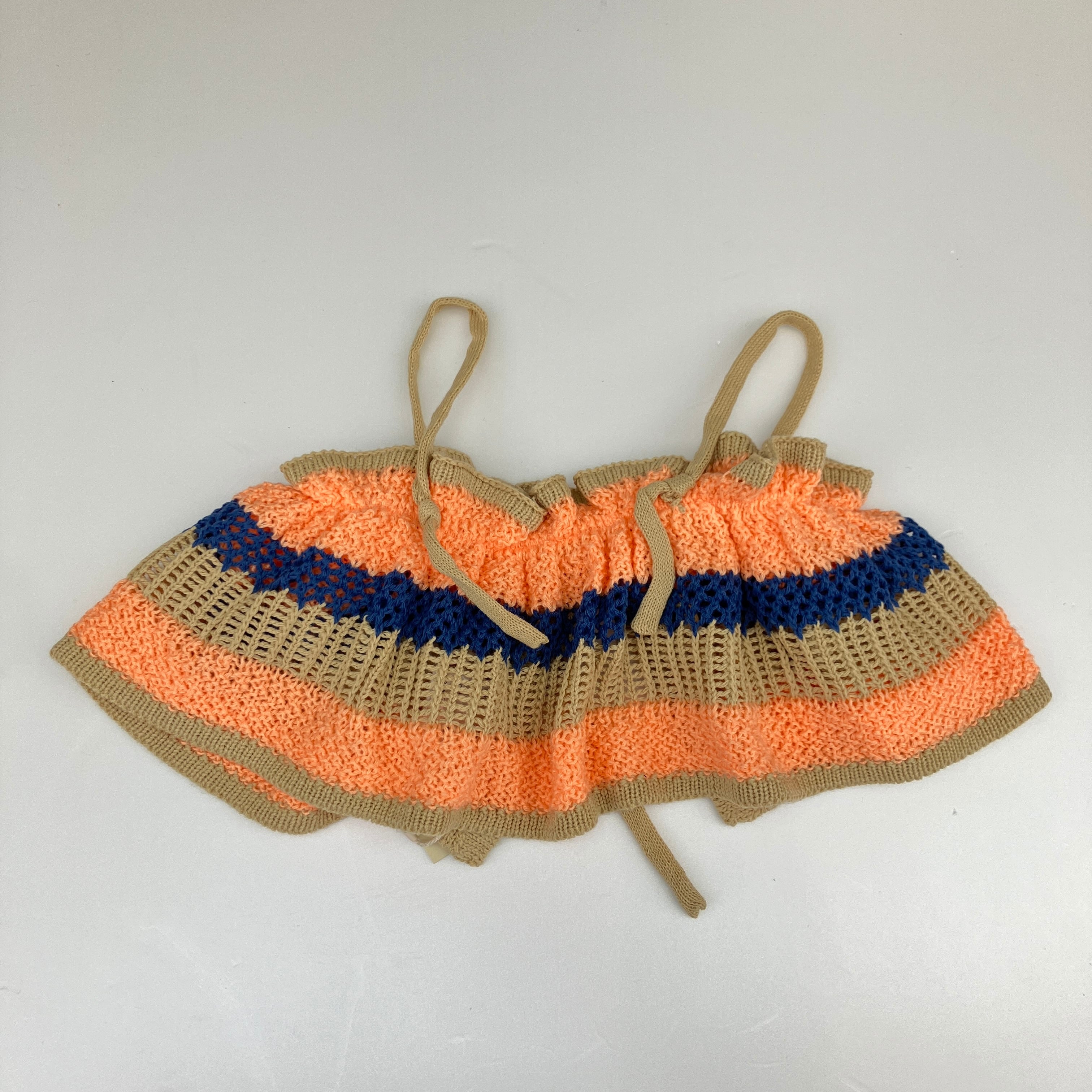 【26SS】&PAL(アンドパル)ボーダービスチェ ピンク(S/M)