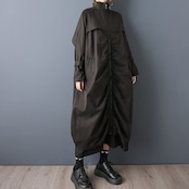 ギャザー デザイン ジップアップ コート 60060