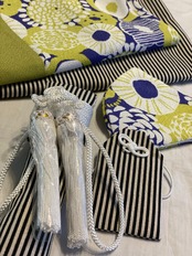 【受注製作】七五三小物 龍と牡丹のちりめんのオリジナル懐剣・お守り