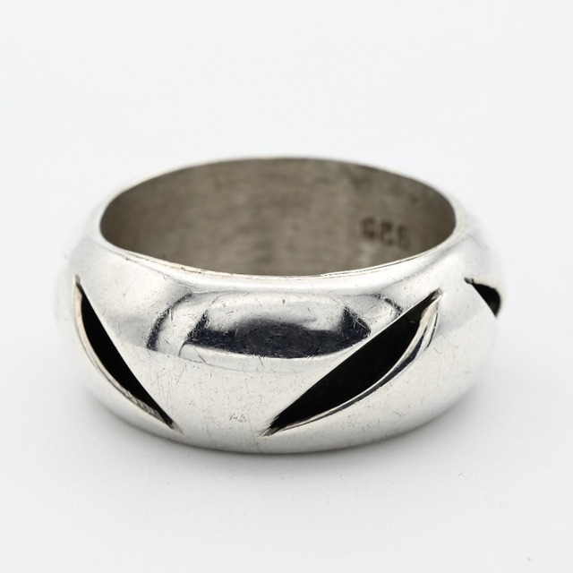 Cut Out Notches Design Ring #24.0 / Mexico