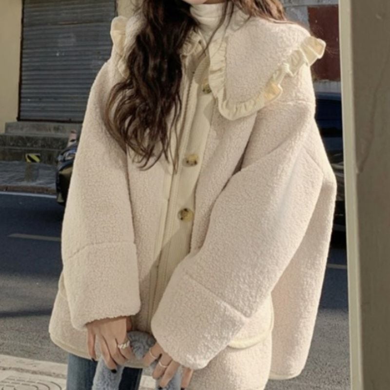 フリルカラーボアブルゾン L1075 | Little fleur リトルフルール