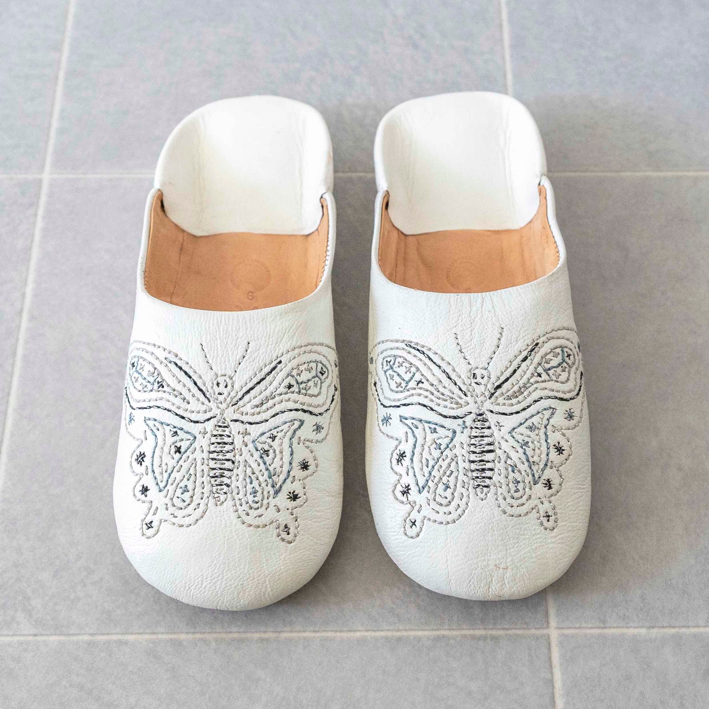 モロッコ・ハンド刺繍 バブーシュ 