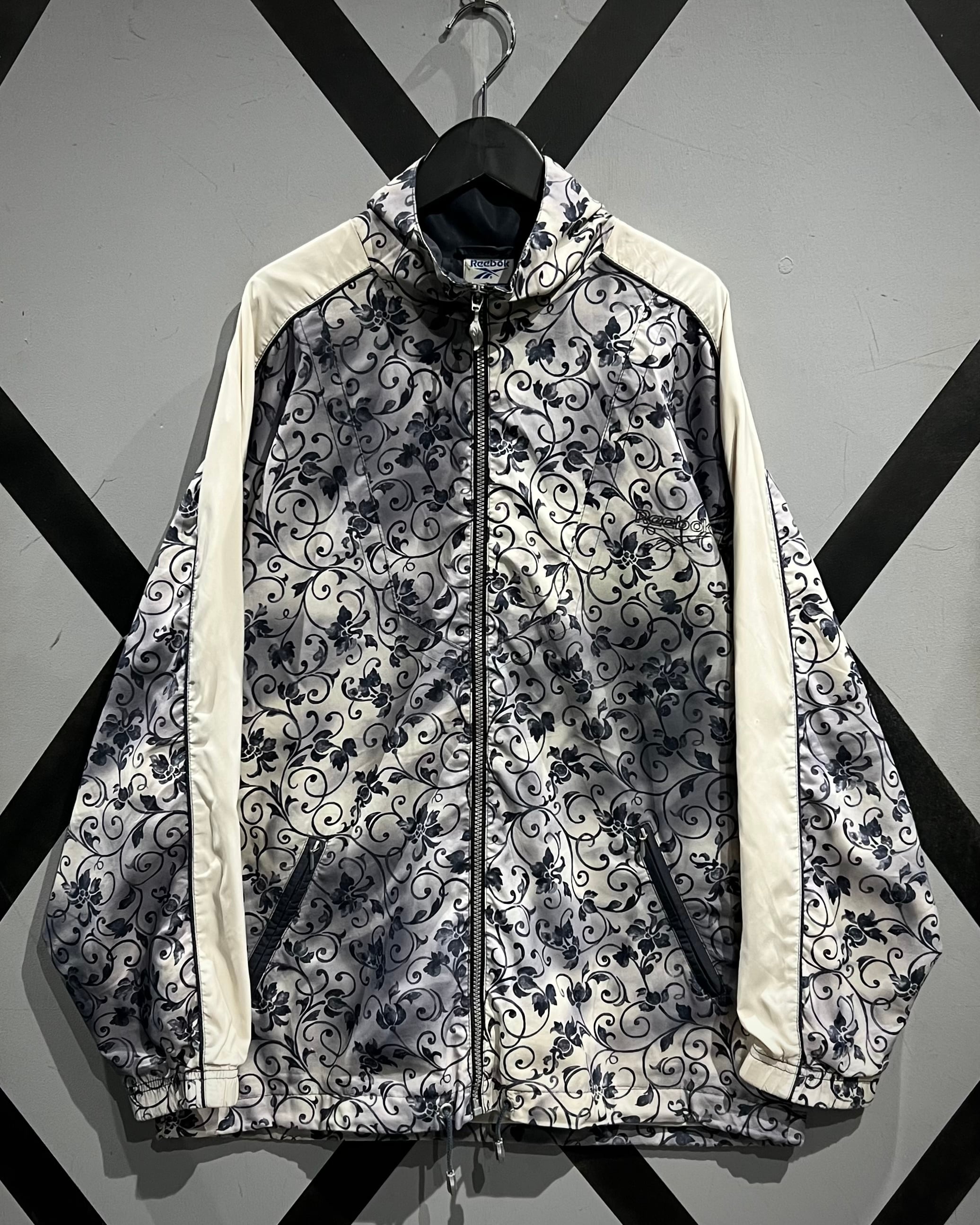 X VINTAGE】90's “Reebok” Botanical Pattern Track Jacket | Caka