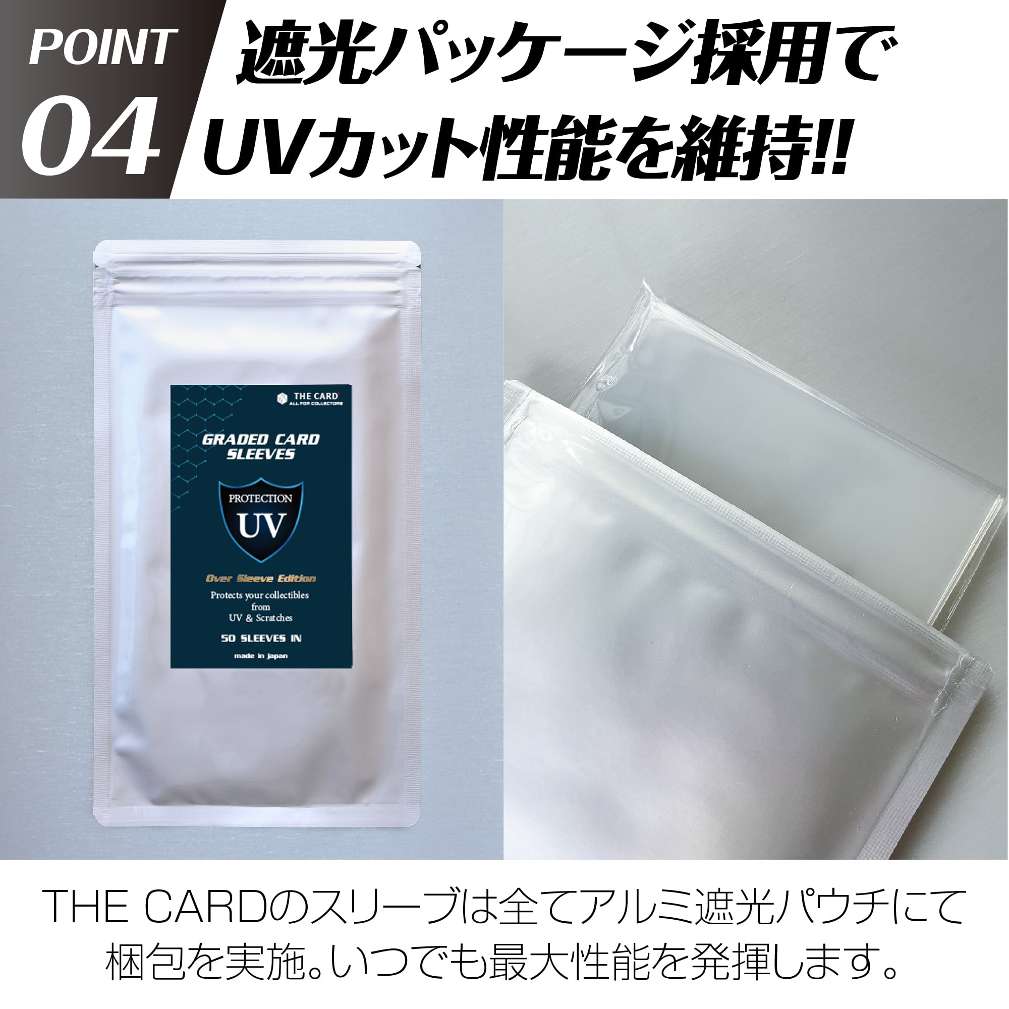 PSA専用UVカットオーバースリーブ 50枚入 THE CARD ALL FOR COLLECTORS