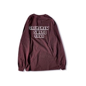 Crenshaw Skate Club | OG LOGO L/S Shirt / Burgundy