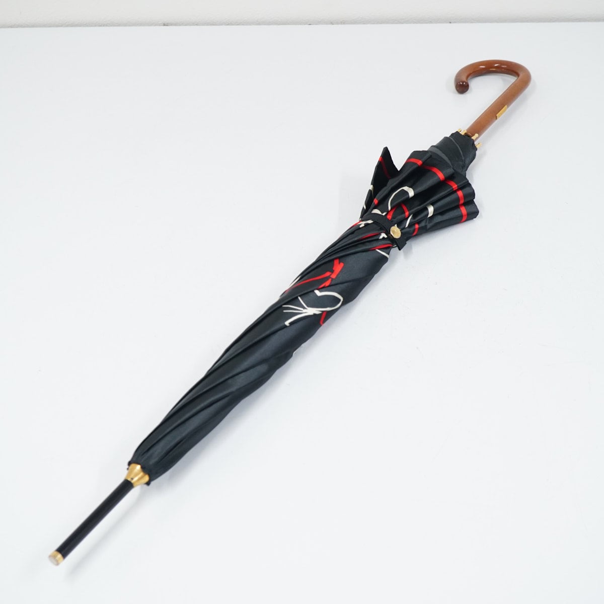耐風傘 HANAE MORI ハナエモリ USED品 森英恵 ブラック バタフライ 蝶