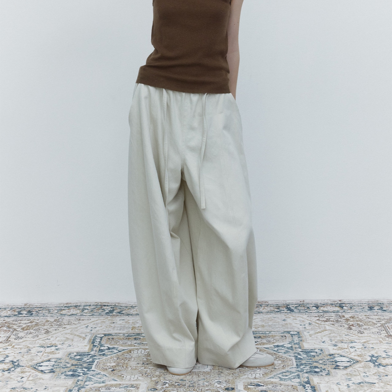 Drawstring Wide Leg Pants【5color】 T3481